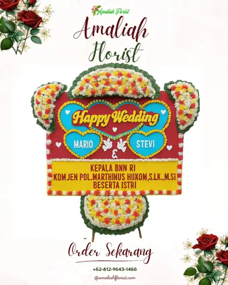 Papan Bunga Pernikahan Buara